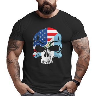 Guatemala Usa Flag Skull Big and Tall Men T-shirt | Mazezy CA