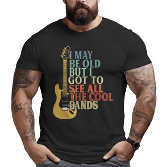 Guitar See All The Cool Bands Big and Tall Men T-shirt | Mazezy