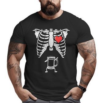 Halloween Pregnancy For Men Dad Husband Beer Dabbing Big and Tall Men T-shirt | Mazezy