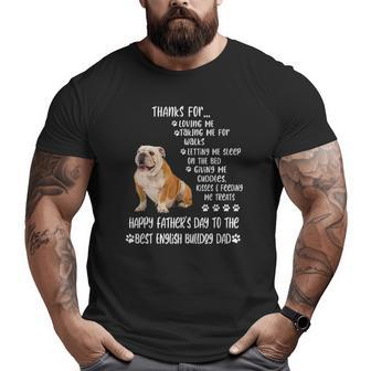 Happy Father's Day 2021 English Bulldog Dad Dog Lover Big and Tall Men T-shirt | Mazezy
