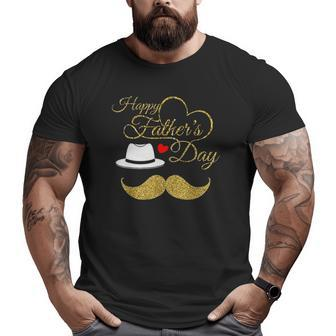 Happy Father's Day Gold For Men Dad Love Big and Tall Men T-shirt | Mazezy