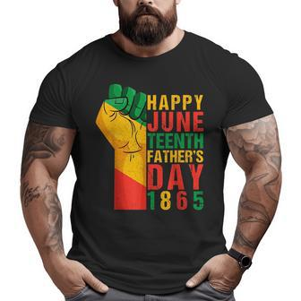 Happy Junenth Fathers Day 1865 Black Father Dad Big and Tall Men T-shirt | Mazezy