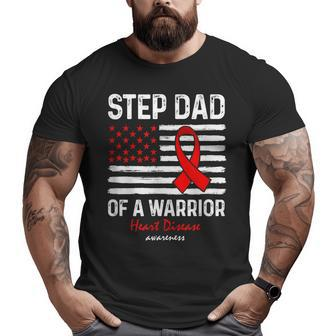 Heart Disease Survivor Support Step Dad Of A Warrior Big and Tall Men T-shirt | Mazezy