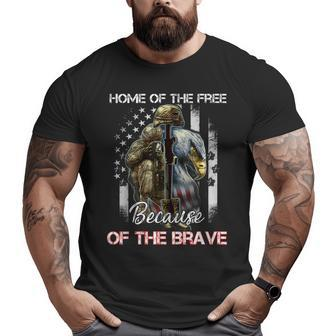 Home Of The Free Because Of The Brave Veterans Big and Tall Men T-shirt | Mazezy