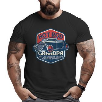 Hot Rod Grandpa Classic Car Owners Vintage Car Drivers Big and Tall Men T-shirt | Mazezy