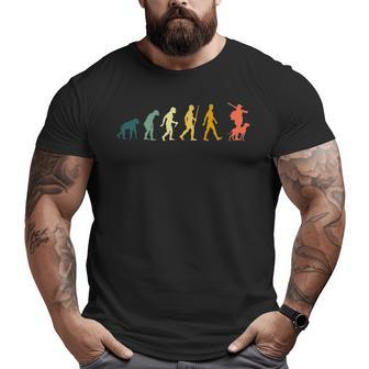 Hunting Dog Evolution Hunter With Dog Retro Hunting Dogs Big and Tall Men T-shirt | Mazezy