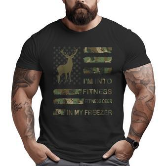 Hunting I'm Into Fitness Deer Freezer Hunter Dad Wild Big and Tall Men T-shirt | Mazezy