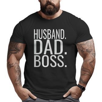 Husband Dad Boss Fathers Day 2022 From Son Big and Tall Men T-shirt | Mazezy