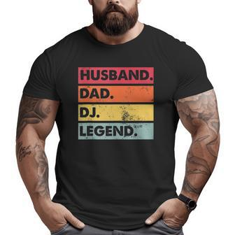 Husband Dad Dj Legend Dj Disc Jockey Music Player Big and Tall Men T-shirt | Mazezy