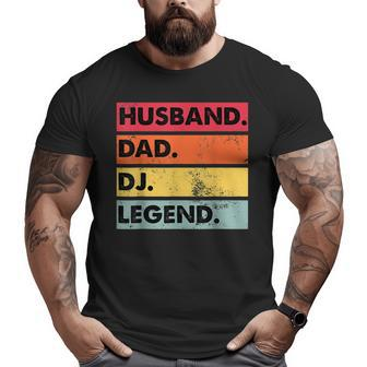 Husband Dad Dj Legendfunny Dj Discjockey Music Player Big and Tall Men T-shirt | Mazezy