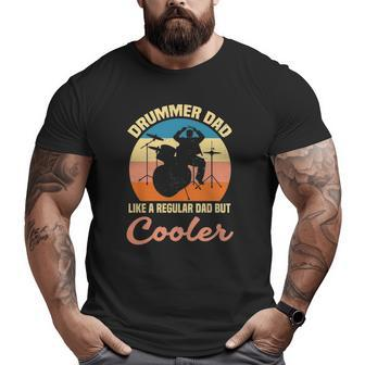 Husband Dad Drummer Hilarious Drumming For Drummer Dad Big and Tall Men T-shirt | Mazezy