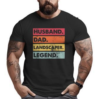 Husband Dad Landscaper Lawn Care Landscaping Father Men Big and Tall Men T-shirt | Mazezy