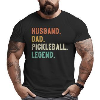 Husband Dad Pickleball Legend Dad Pickleball Big and Tall Men T-shirt | Mazezy