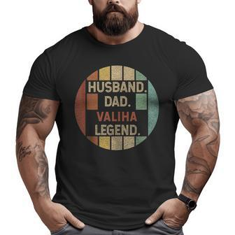 Husband Dad Valiha Legend Vintage Fathers Day Big and Tall Men T-shirt | Mazezy
