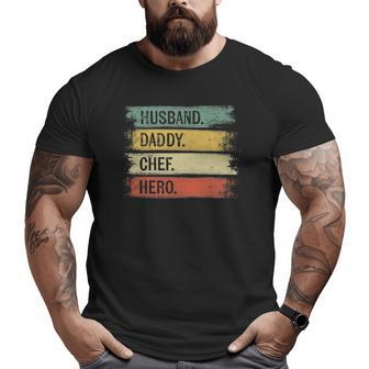 Husband Daddy Chef Hero Pastry Chef Baker Bakery Baking Big and Tall Men T-shirt | Mazezy DE