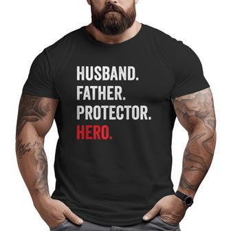 Husband Father Protector Hero Big and Tall Men T-shirt | Mazezy DE