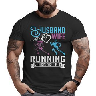 Husband And Wife Running Sweet Valentine’S Day Big and Tall Men T-shirt | Mazezy AU
