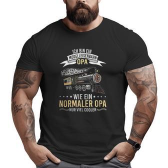 Ich Bin Ein Modelleisenbahn Opa Model Railway Grandpa Big and Tall Men T-shirt | Mazezy
