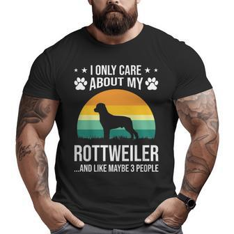Ily Care About My Rottweiler Dog Lover Big and Tall Men T-shirt | Mazezy CA