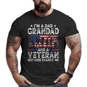 I'm A Dad Grandad And A Veteran For Dad Father's Day Big and Tall Men T-shirt | Mazezy