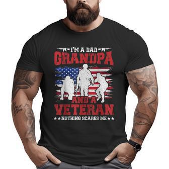 I'm A Dad Grandpa Veteran Father's Day Big and Tall Men T-shirt | Mazezy