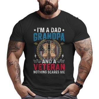 I'm A Dad Grandpa Veteran Father's Day For Dad Papa Big and Tall Men T-shirt | Mazezy