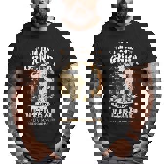 I'm A Dad A Grandpa And A Veteran Nothing Scares Me Veteran Big and Tall Men T-shirt | Mazezy