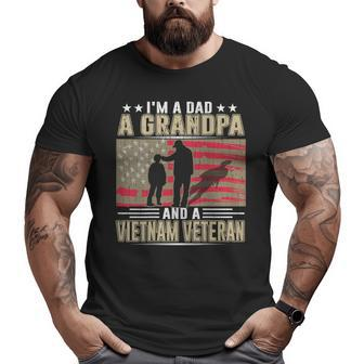 I'm A Dad A Grandpa And A Vietnam Veteran Backprint Big and Tall Men T-shirt | Mazezy
