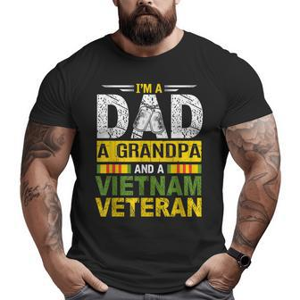 I'm A Dad A Grandpa And A Vietnam Veteran Vintage Men Big and Tall Men T-shirt | Mazezy
