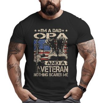I'm A Dad Opa And A Veteran Opa Father's Day Big and Tall Men T-shirt | Mazezy