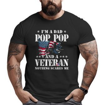 I'm A Dad Pop Pop Veteran Father's Day Men Big and Tall Men T-shirt | Mazezy