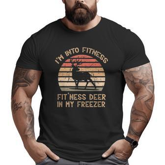 I'm Into Fitness Fit'ness Deer In My Freezer Big and Tall Men T-shirt | Mazezy