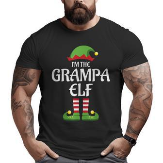 I'm The Grampa Elf Matching Family Christmas Grandpa Big and Tall Men T-shirt | Mazezy