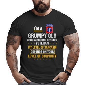 I'm A Grumpy Old 82Nd Airborne Division Veteran Big and Tall Men T-shirt | Mazezy