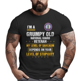 I'm A Grumpy Old National Guard Veteran Big and Tall Men T-shirt | Mazezy