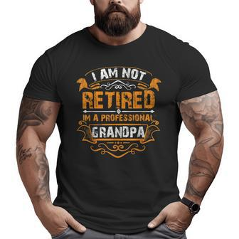 I'm Not Retired I'm A Professional Grandpa T Big and Tall Men T-shirt | Mazezy UK