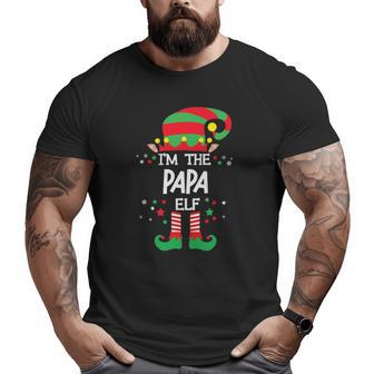 I'm The Papa Elf Group Matching Christmas Pajama Big and Tall Men T-shirt | Mazezy