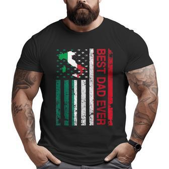Italian Dad Italy Usa American Father's Day Big and Tall Men T-shirt | Mazezy