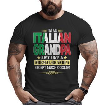 Italian Grandpa Father's Day Big and Tall Men T-shirt | Mazezy