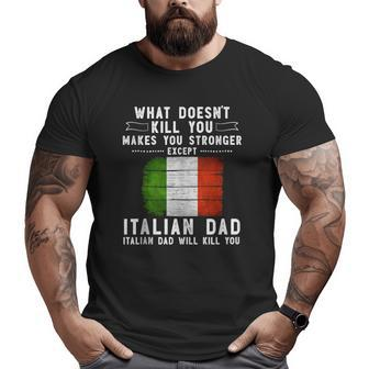 Italy Dad For Men Father's Day Tank Top Big and Tall Men T-shirt | Mazezy