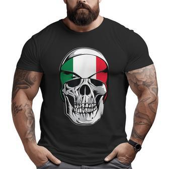 Italy Flag Bandana Skull Italia Italian Sicilian Pride Mafia Big and Tall Men T-shirt | Mazezy