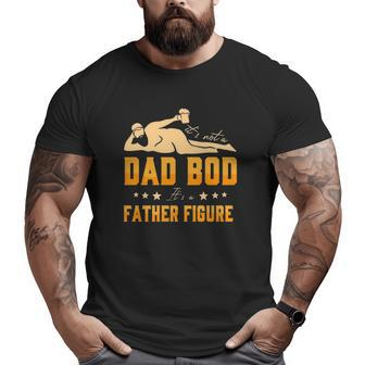 It's Not A Dad Bob It's A Father Figure Beared Man Holding Beer Father's Day Drinking Big and Tall Men T-shirt | Mazezy