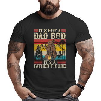 It's Not A Dad Bod It's Father Figure Retro Bear Beer Lover Big and Tall Men T-shirt | Mazezy