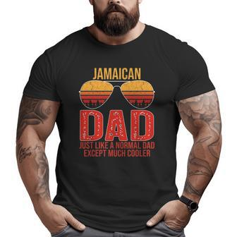 Jamaican Dad Retro Sunglasses Jamaica Father's Day Big and Tall Men T-shirt | Mazezy