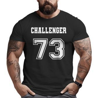 Jersey Style Challenger 73 1973 Old School Muscle Car Big and Tall Men T-shirt | Mazezy