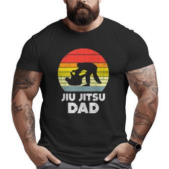 Jiu Jitsu Dad Sunset Retro Brazilian Martial Arts Men Big and Tall Men T-shirt | Mazezy