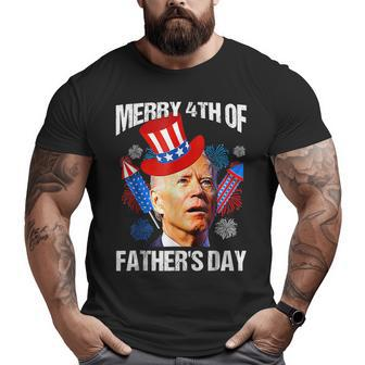 Joe Biden Confused Merry 4Th Of Fathers Day Fourth Of July Big and Tall Men T-shirt | Mazezy