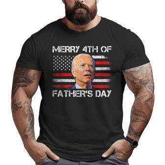 Joe Biden Merry 4Th Of Fathers Day 4Th Of July Us Flag Big and Tall Men T-shirt | Mazezy AU