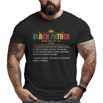 Junenth Black Father Definition Black Dad Fathers Day Big and Tall Men T-shirt | Mazezy DE