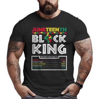 Junenth Black King Melanin Dad Fathers Day Men Daddy Big and Tall Men T-shirt | Mazezy